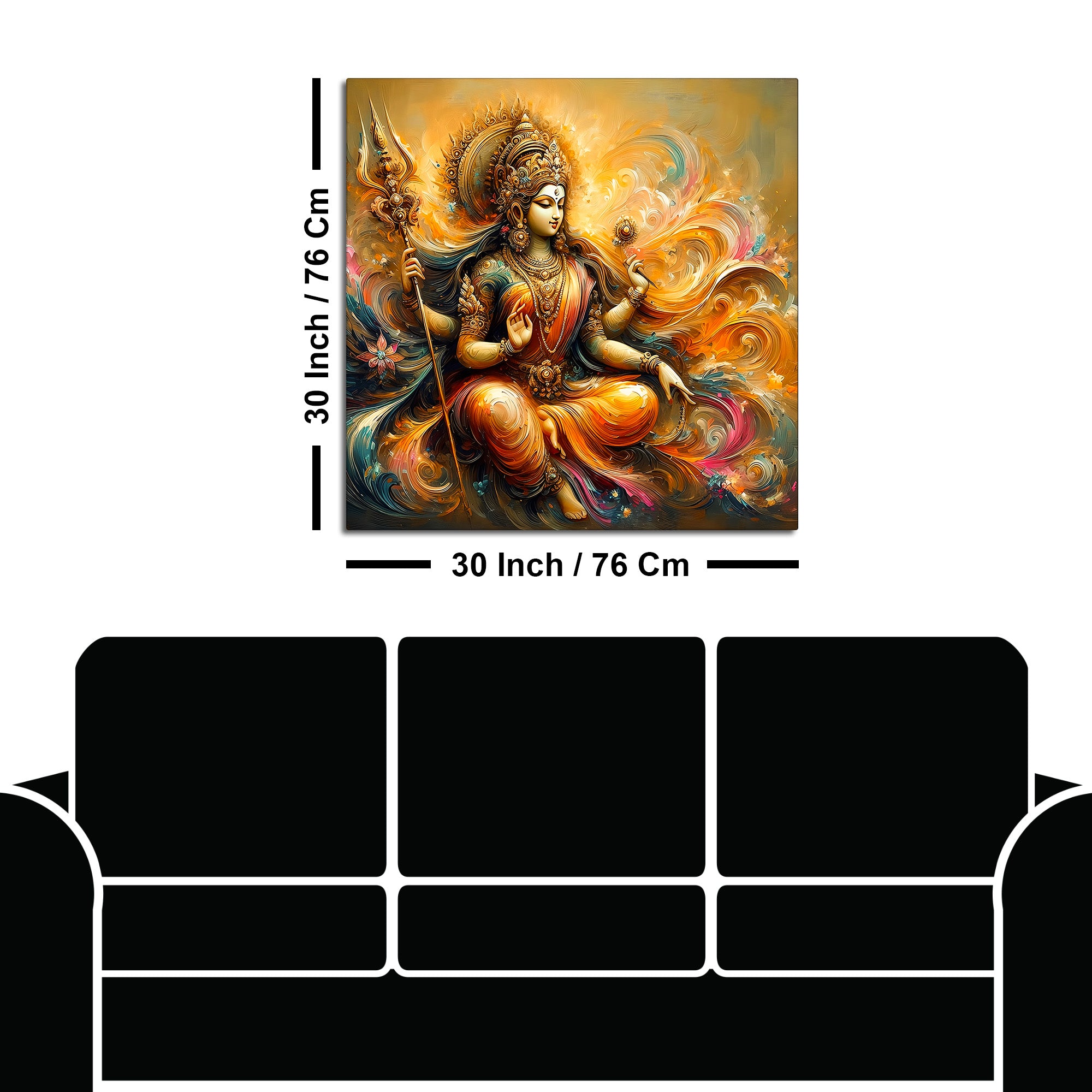 Divine Goddess Durga Premium Wall Painting