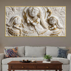 Divine Goddess with Young Devotees 3D Canvas Wall Painting