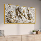 Divine Goddess with Young Devotees 3D Canvas Wall Painting