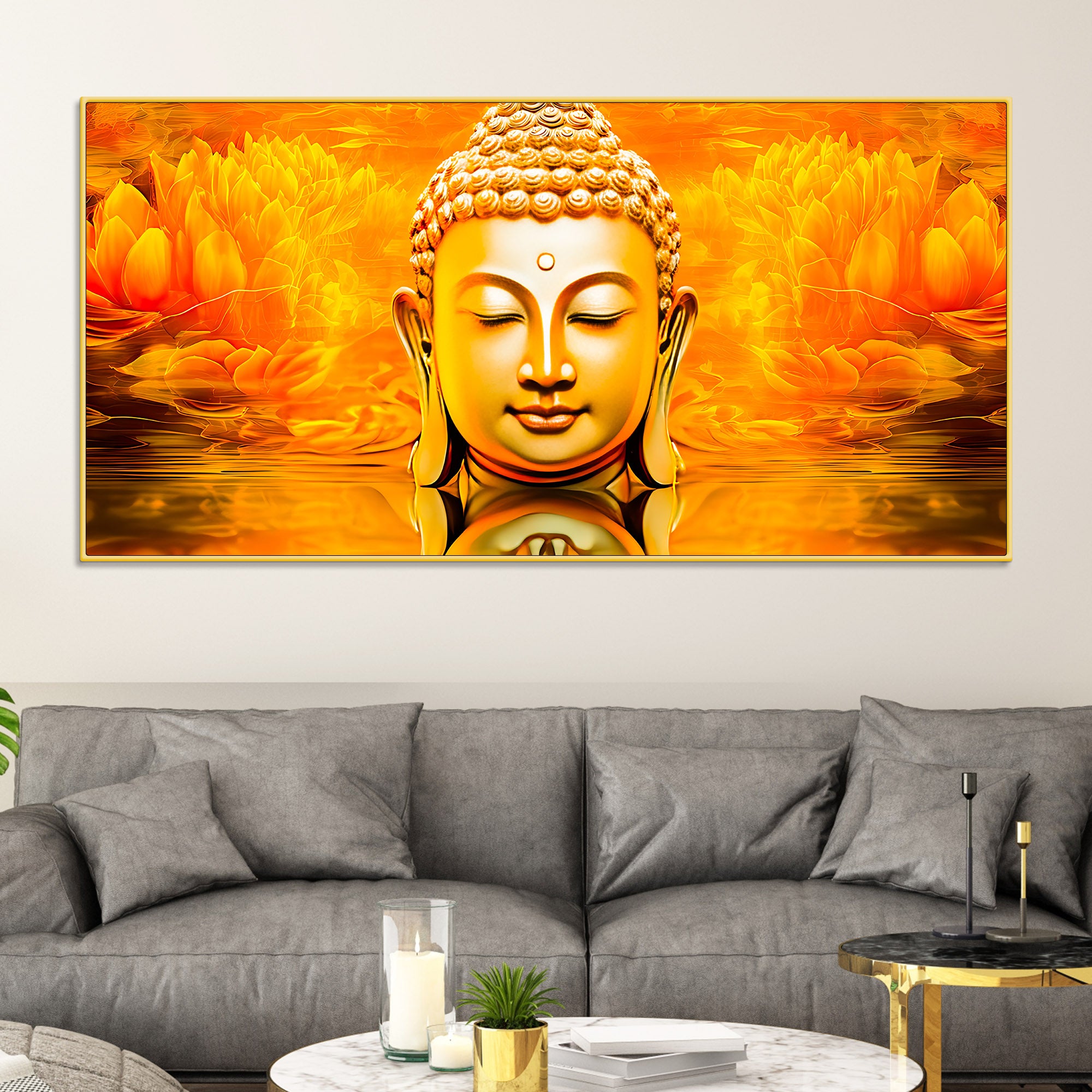 divine-golden-buddha-lotus-canvas-painting-for-peaceful-modern-home-decor