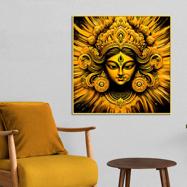 Divine Golden Goddess Premium Canvas Wall Painting