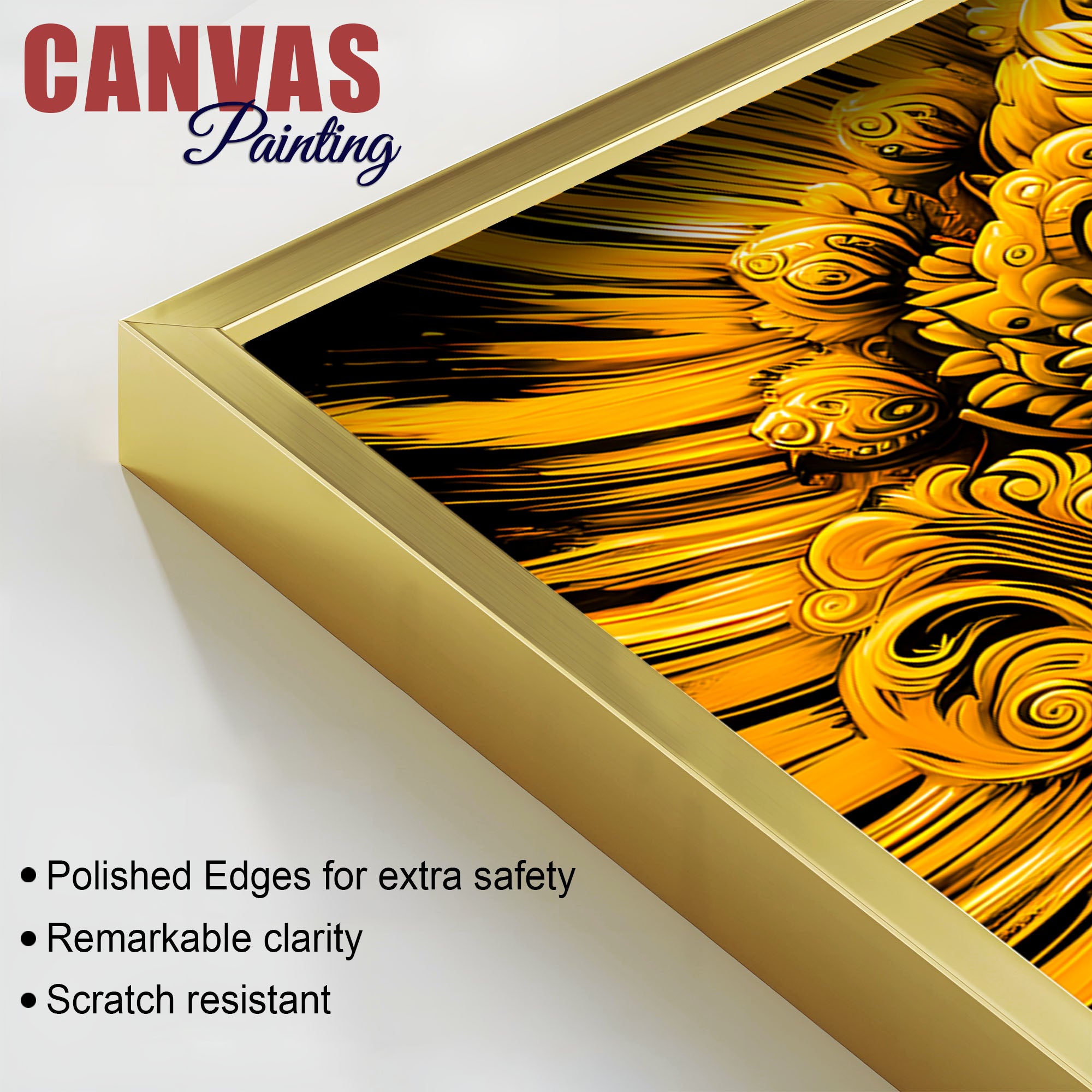 Divine Golden Goddess Premium Canvas Wall Painting