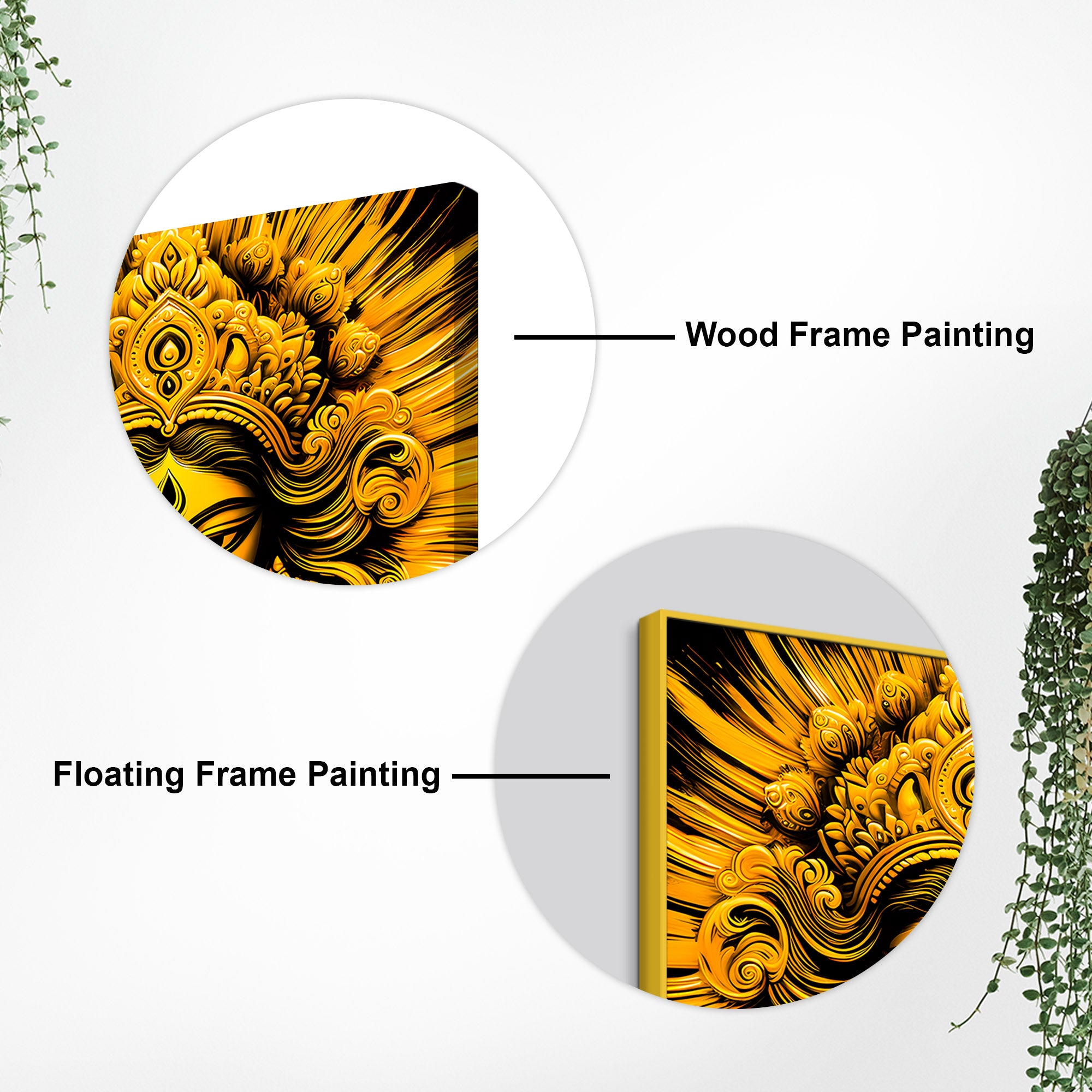 Divine Golden Goddess Premium Canvas Wall Painting