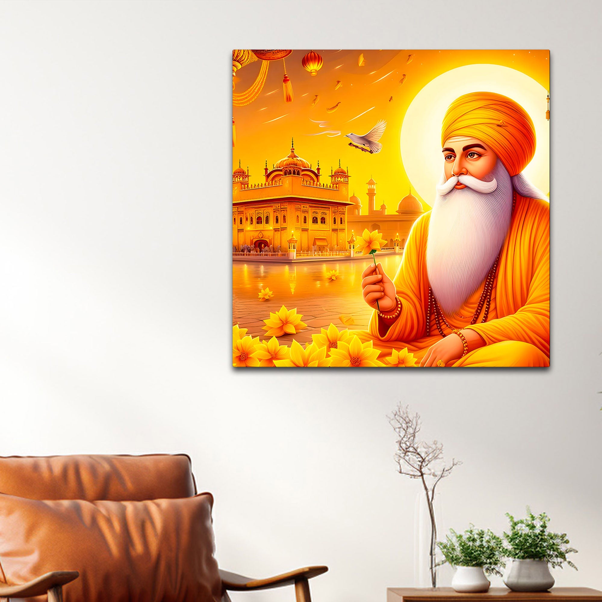 Divine Guru Nanak Dev Ji Painting Spiritual Home Décor