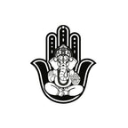 Divine Hamsa Ganesha Metal Art Devotion Wall Decor