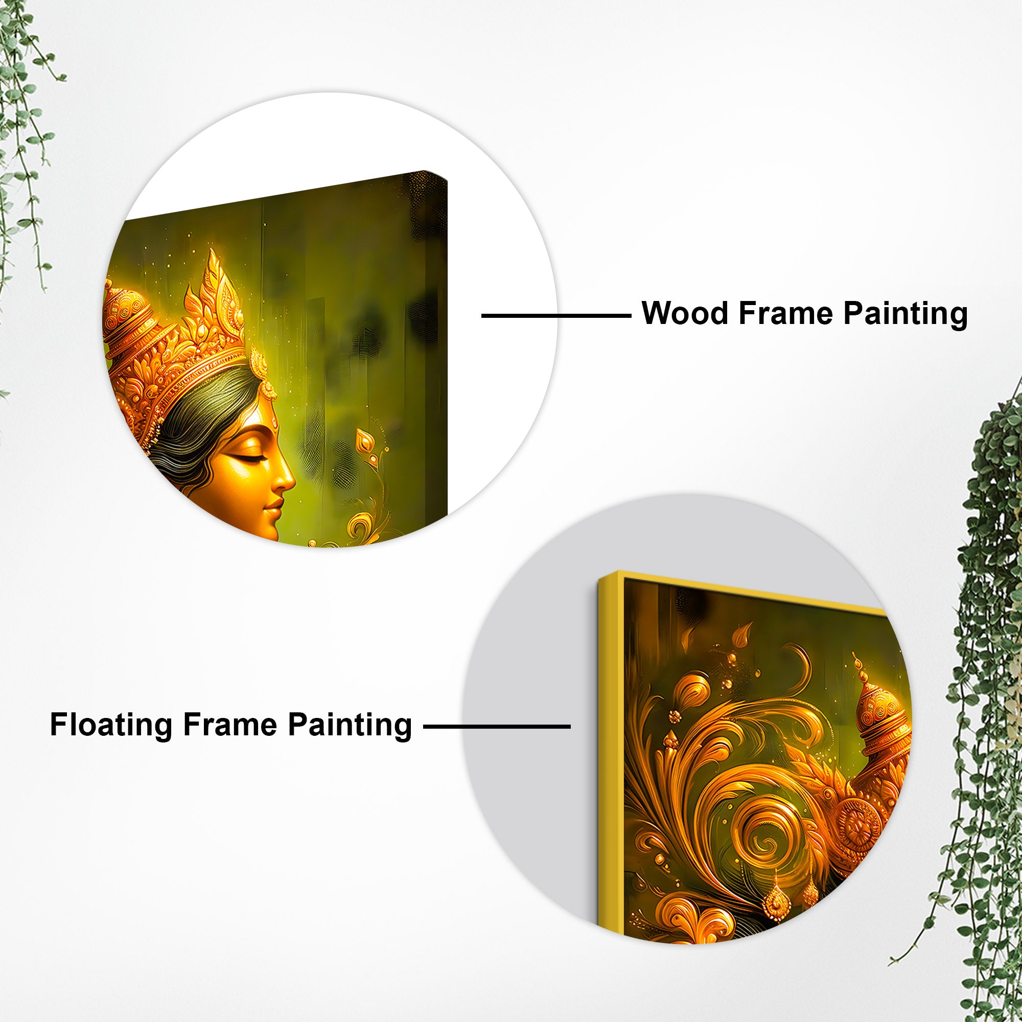 Divine Indian Goddess Abstract Art Religious Painting