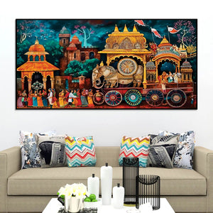 Divine Jagannath Rath Yatra Canvas Wall Décor Painting