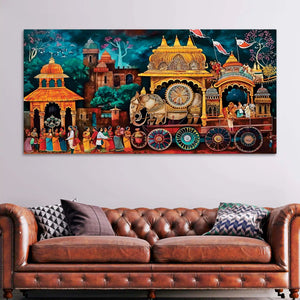 Divine Jagannath Rath Yatra Canvas Wall Décor Painting