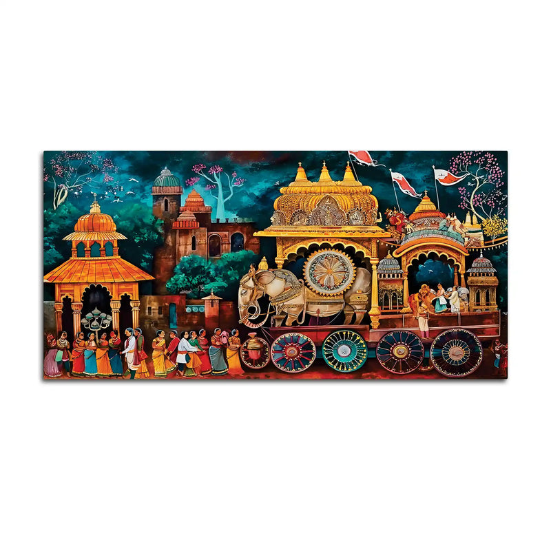 Divine Jagannath Rath Yatra Canvas Wall Décor Painting