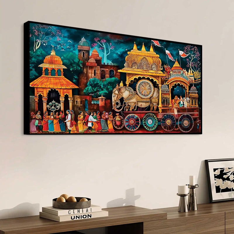 Divine Jagannath Rath Yatra Canvas Wall Décor Painting