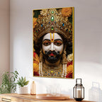 Divine Khatu Shyam Ji Canvas Painting | Royal Spiritual Wall Decor Artwork