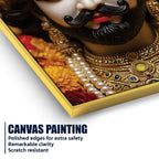 Divine Khatu Shyam Ji Canvas Painting | Royal Spiritual Wall Decor Artwork