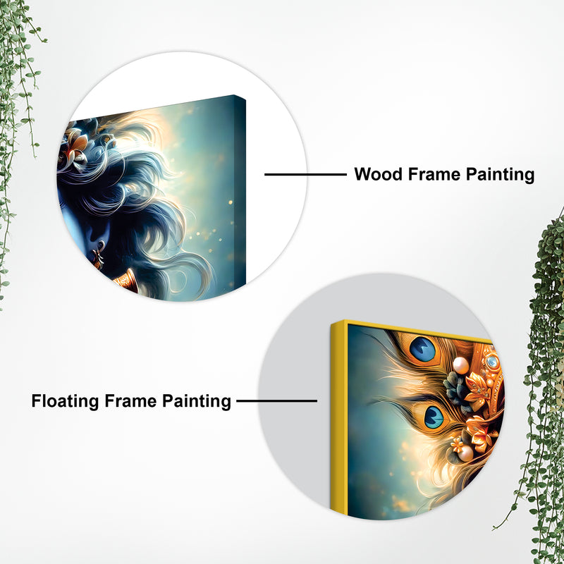 Divine Krishna Canvas Painting for Elegant Living Room Wall