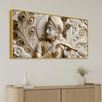 Divine Krishna Musical Grace 3D Canvas Wall Painting