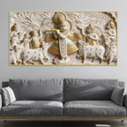 Divine Krishna Raas Leela 3D Canvas Wall Painting