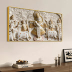 Divine Krishna Raas Leela 3D Canvas Wall Painting