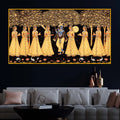 Divine Krishna Raas Scene Crystal Glass Wall Painting