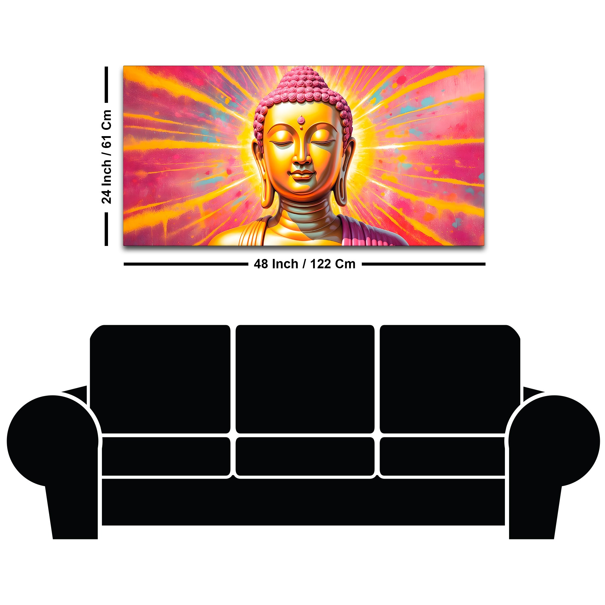 Divine Lord Buddha Canvas Décor Painting