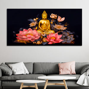 Divine Lord Buddha Canvas Painting for Elegant Home Decoration
