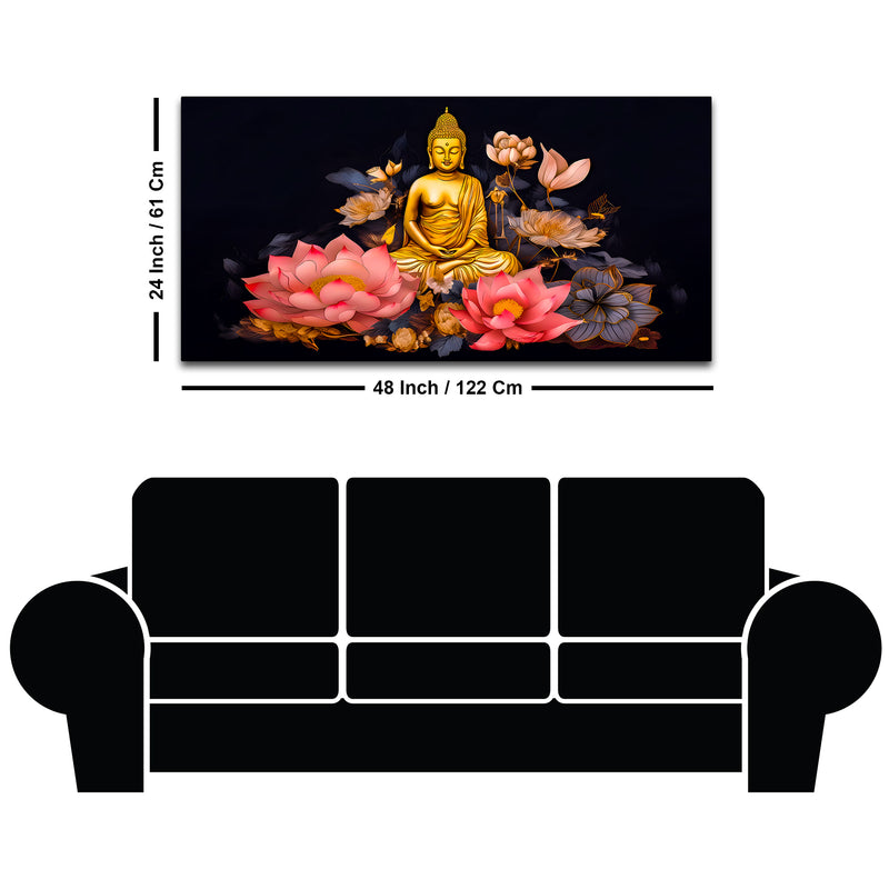 Divine Lord Buddha Canvas Painting for Elegant Home Decoration