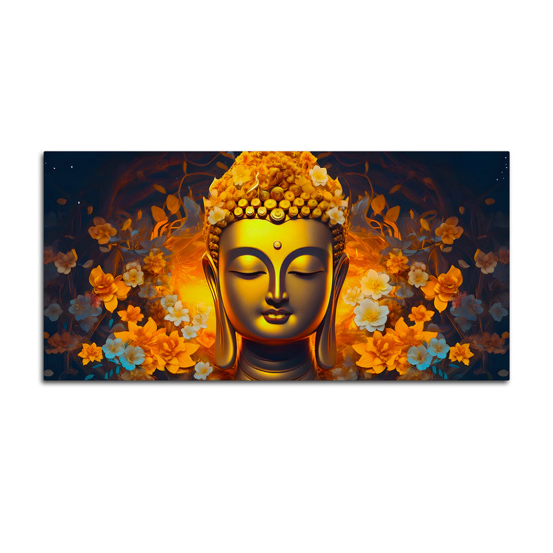 Divine Lord Buddha Canvas Painting for Wall Decoration