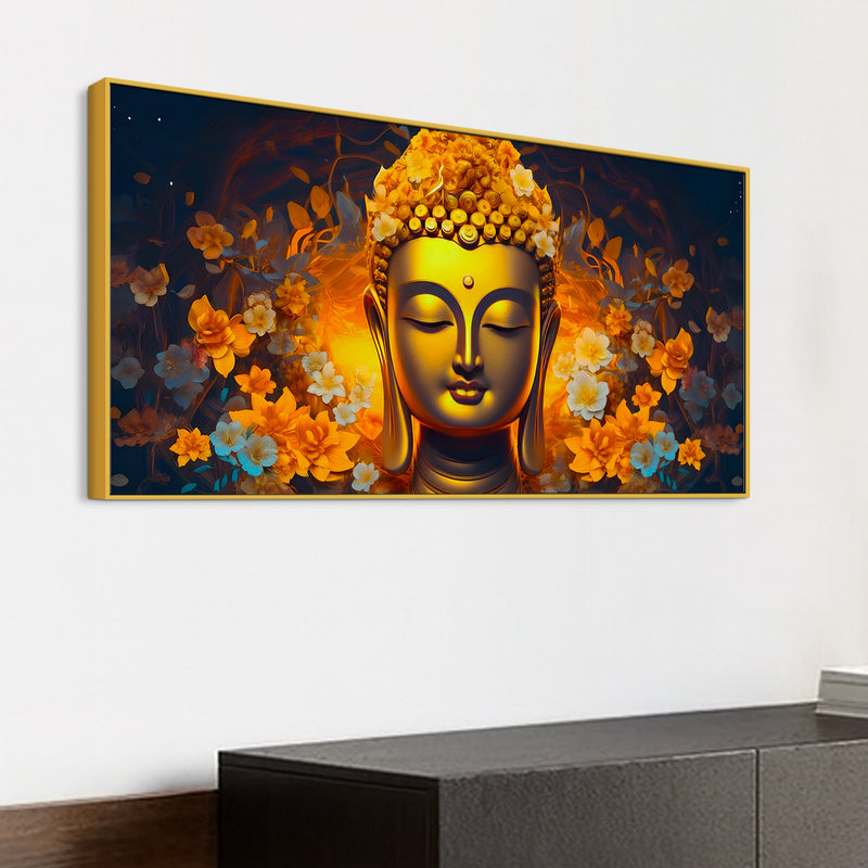 Divine Lord Buddha Canvas Painting for Wall Decoration