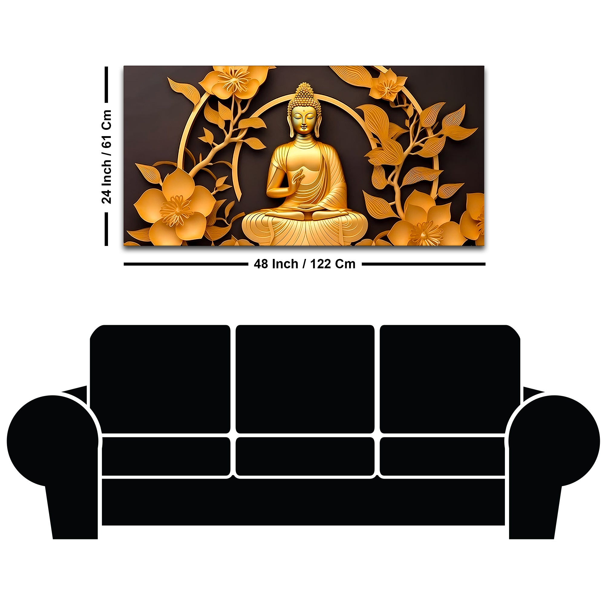 Divine Lord Buddha Canvas Wall Décor Painting