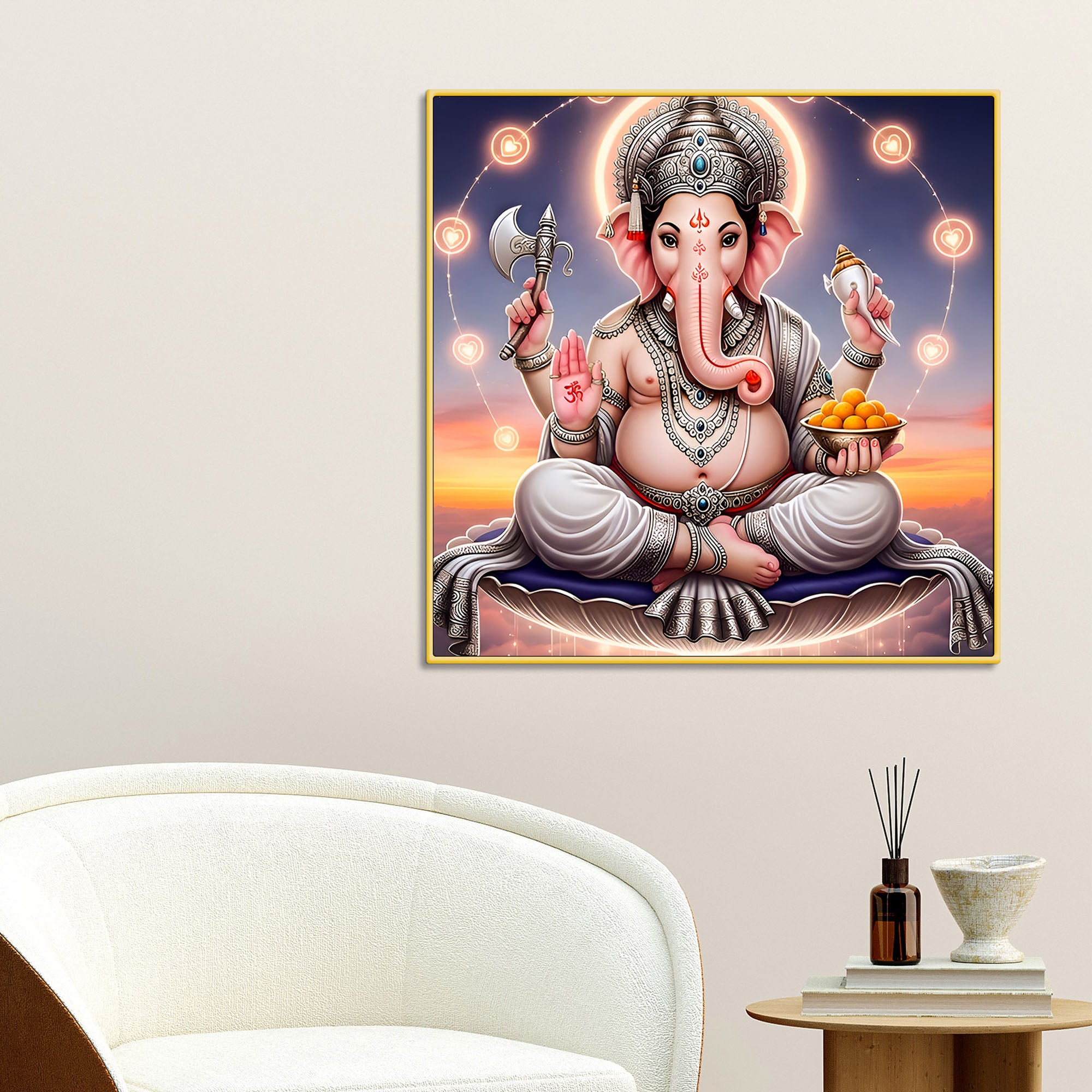 Divine Lord Ganesh Ji Wall Painting