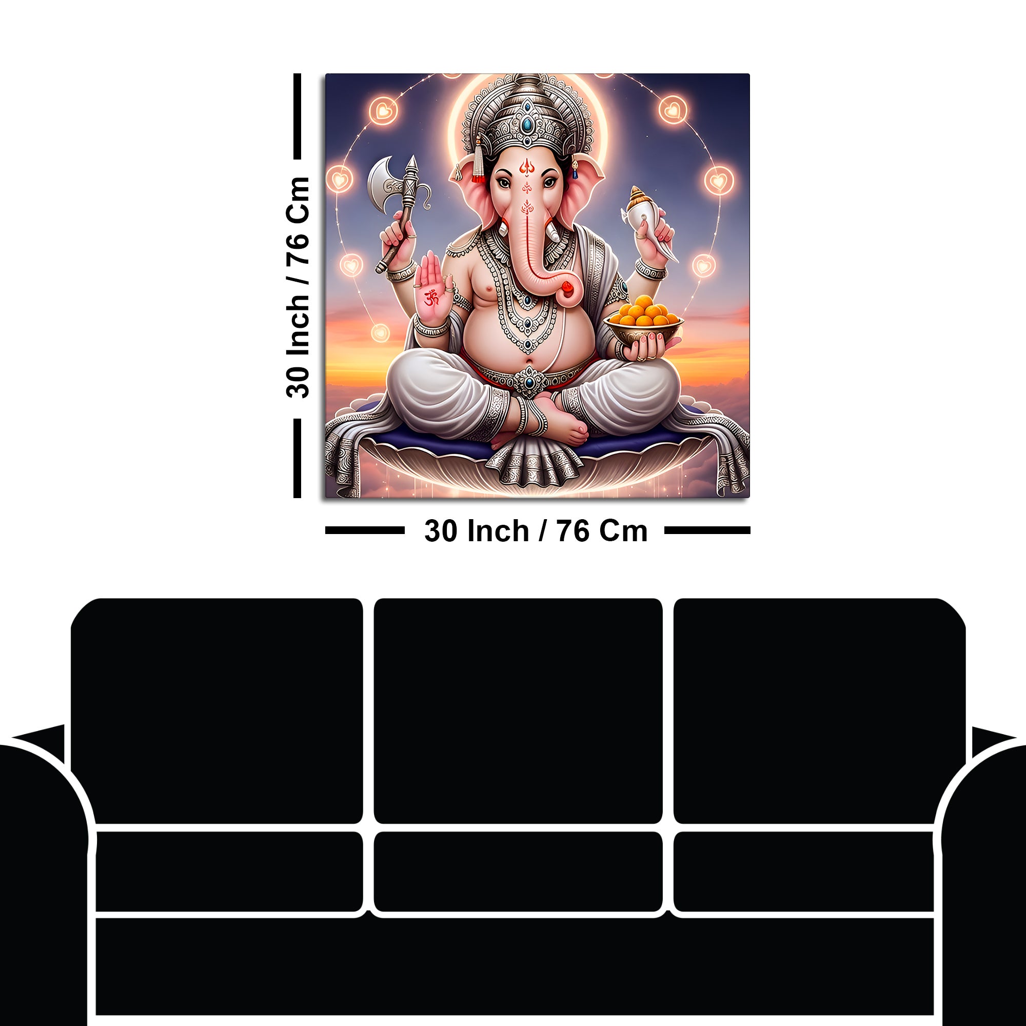 Divine Lord Ganesh Ji Wall Painting