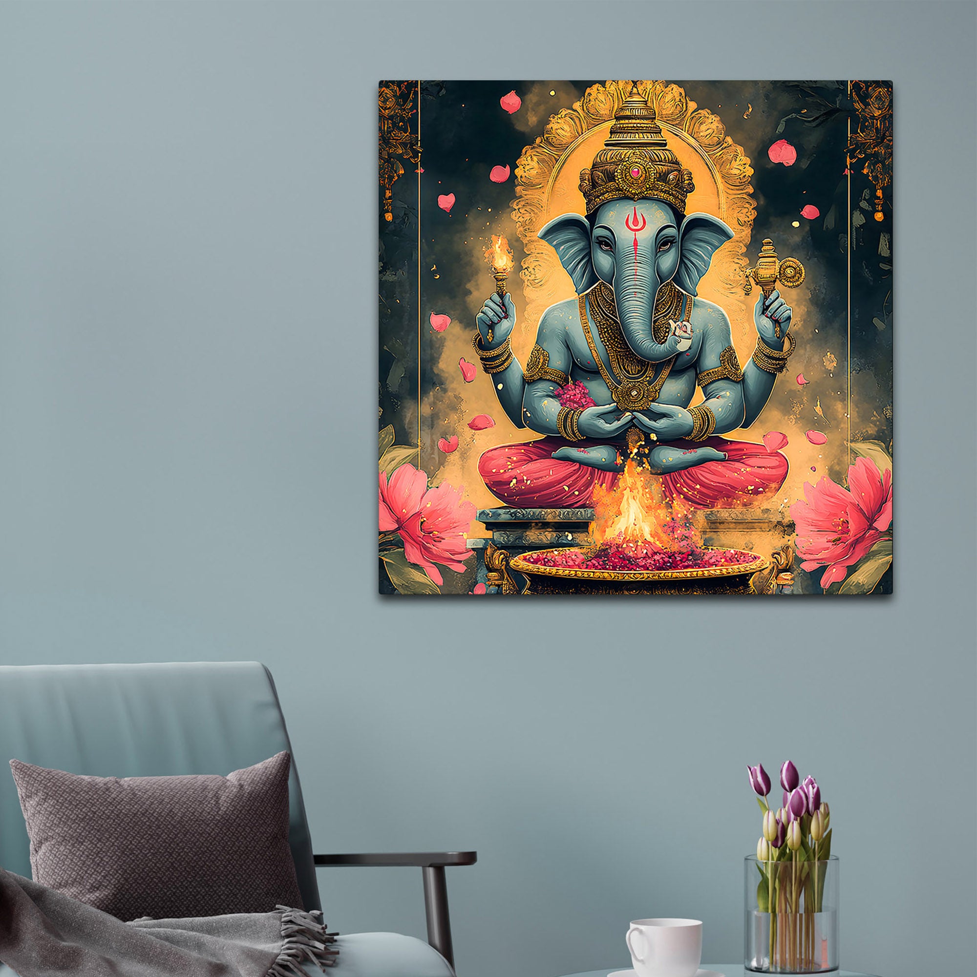 Divine Lord Ganesha Home Decoration Painting