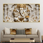 Divine Lord Ganesha Temple Blessings 3D Canvas Wall Painting
