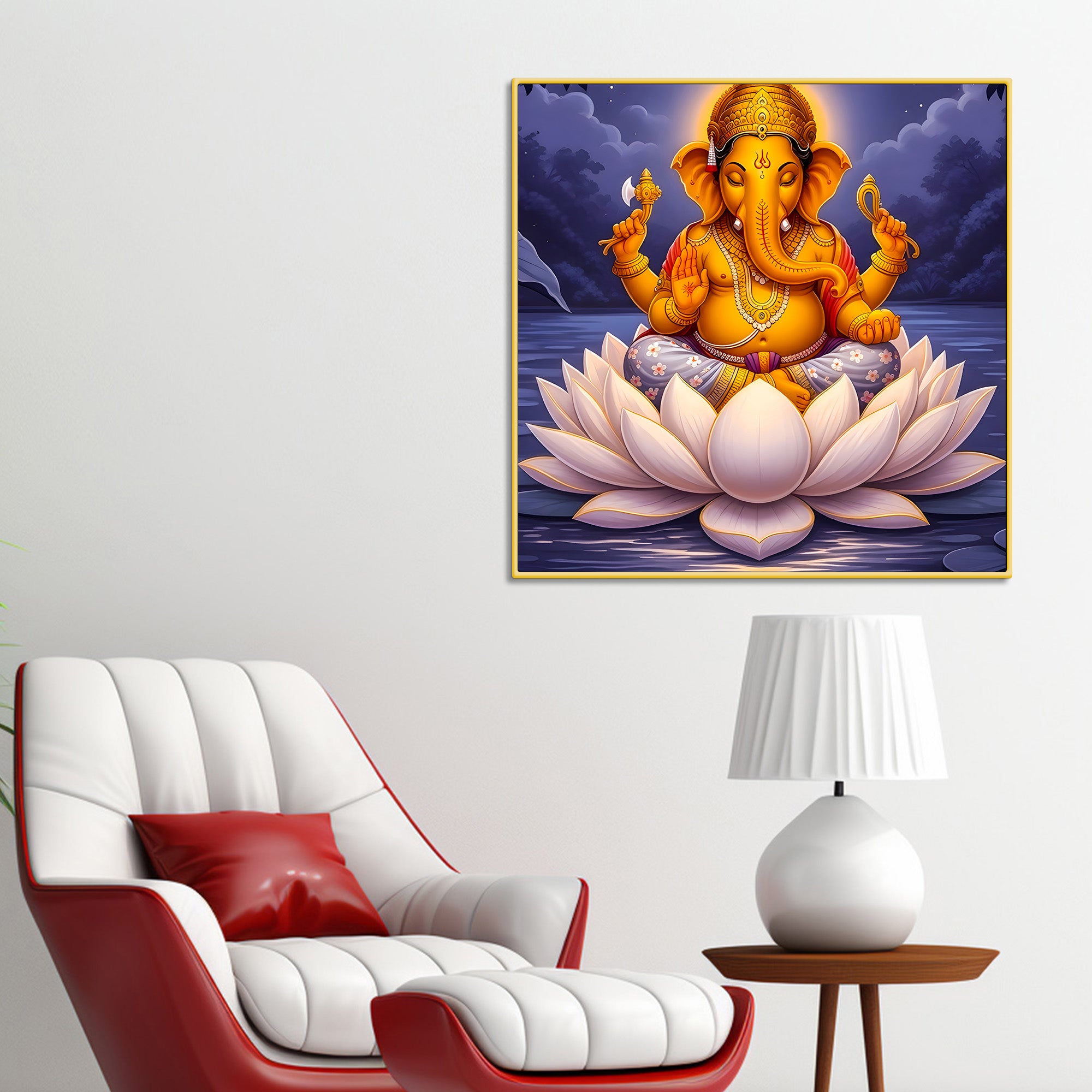Divine Lord Ganesha Wall Décor Painting
