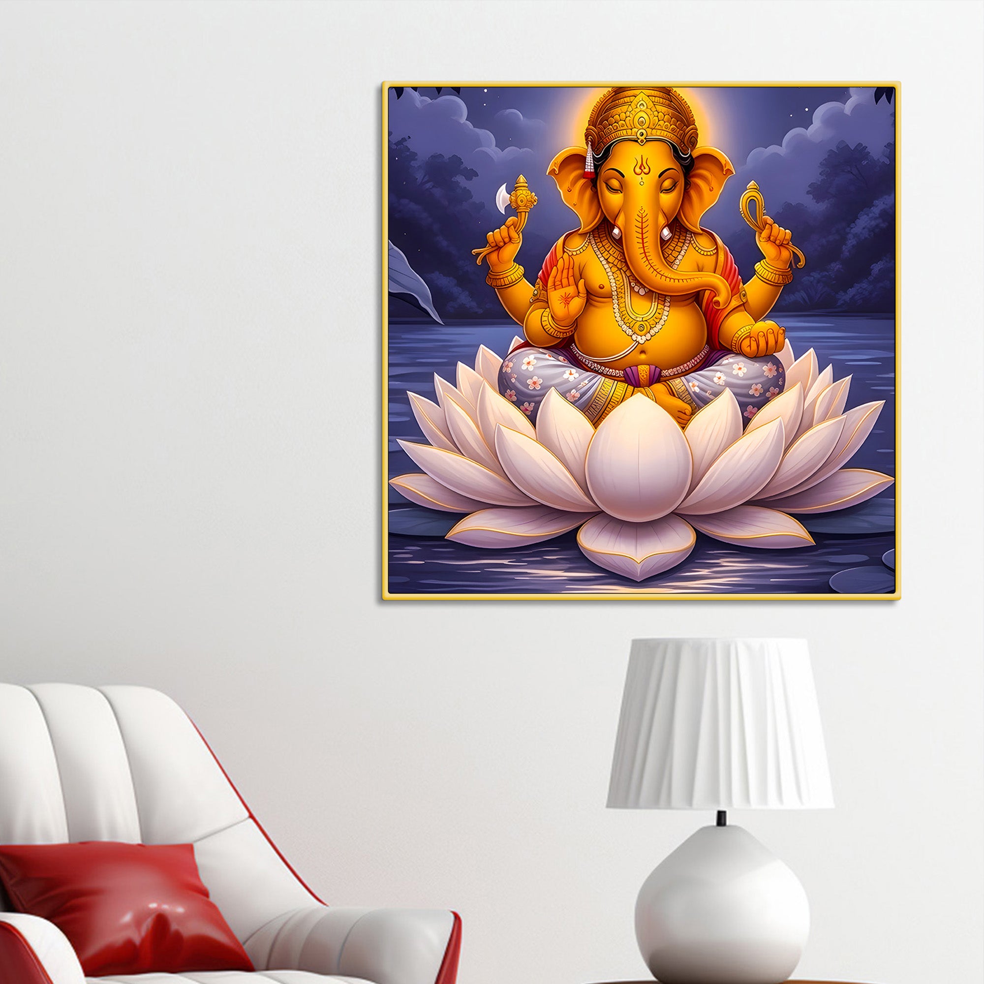 Divine Lord Ganesha Wall Décor Painting