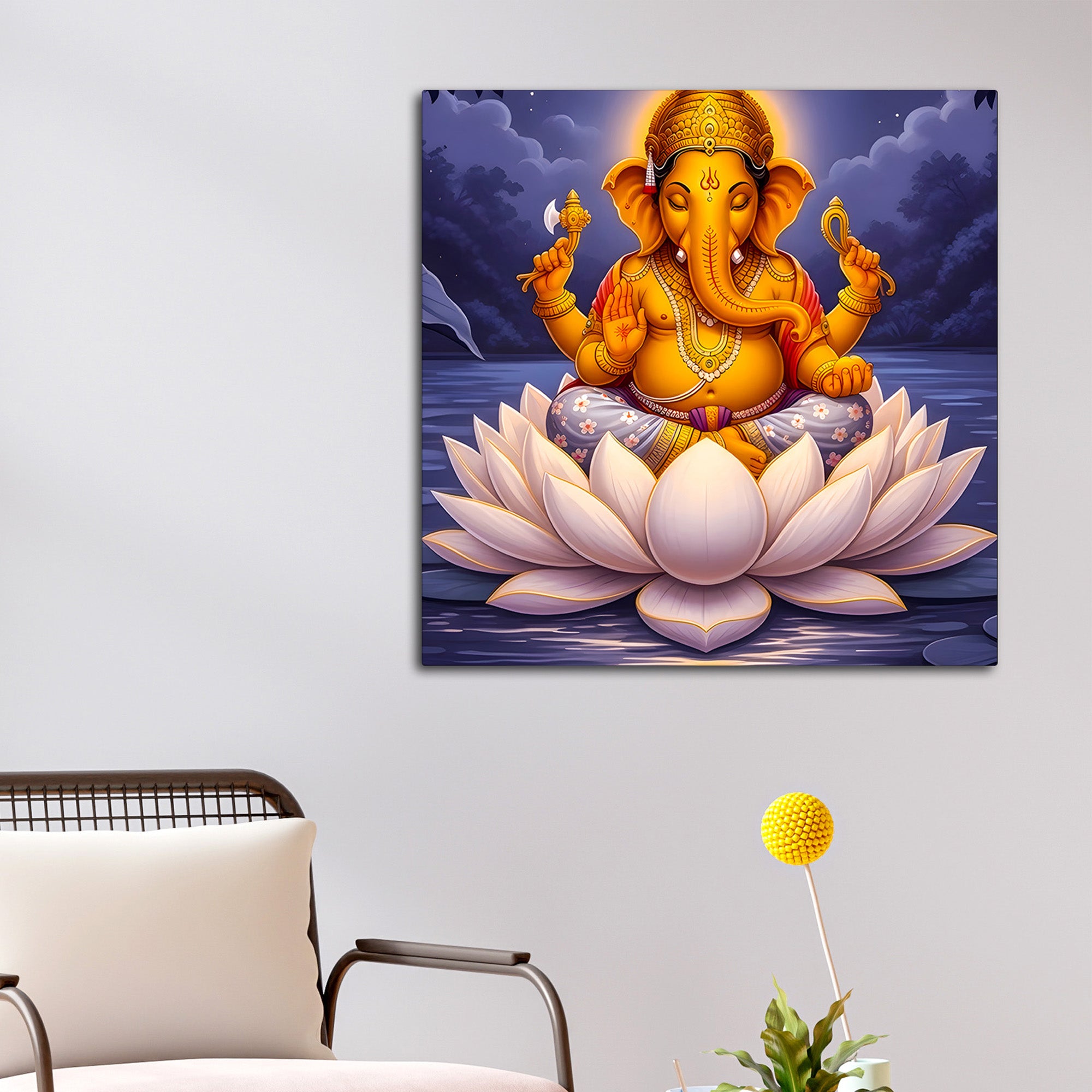 Divine Lord Ganesha Wall Décor Painting