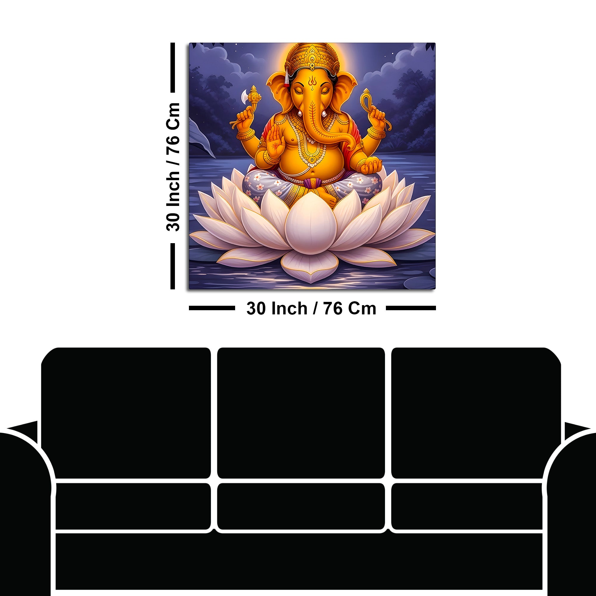 Divine Lord Ganesha Wall Décor Painting