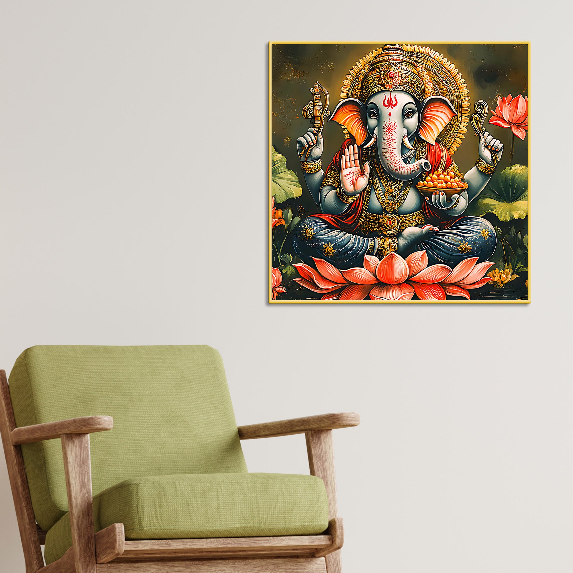 Divine Lord Ganpati Wall Décor Painting