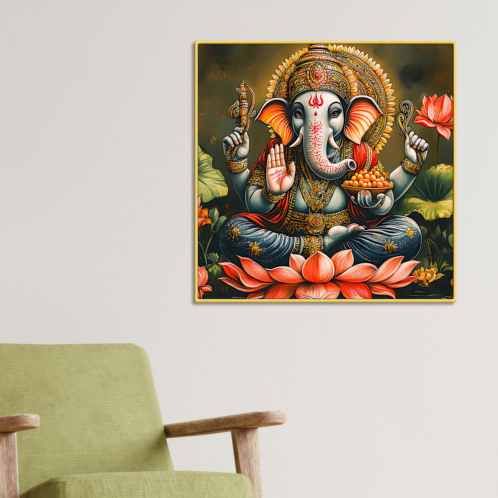 Divine Lord Ganpati Wall Décor Painting