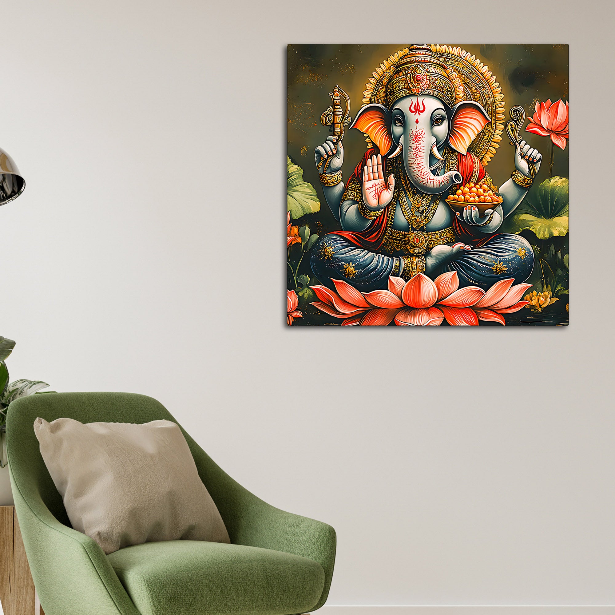 Divine Lord Ganpati Wall Décor Painting
