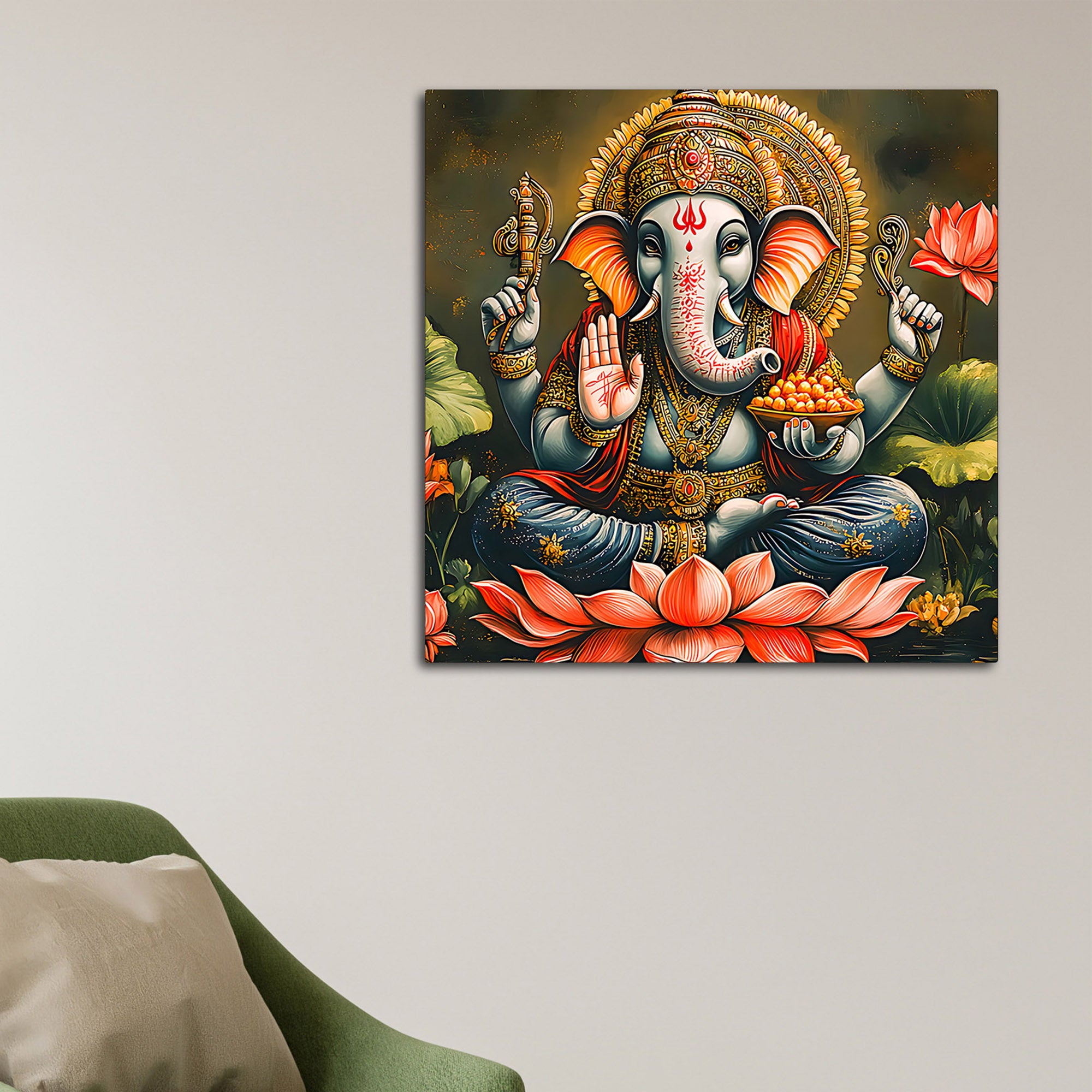 Divine Lord Ganpati Wall Décor Painting