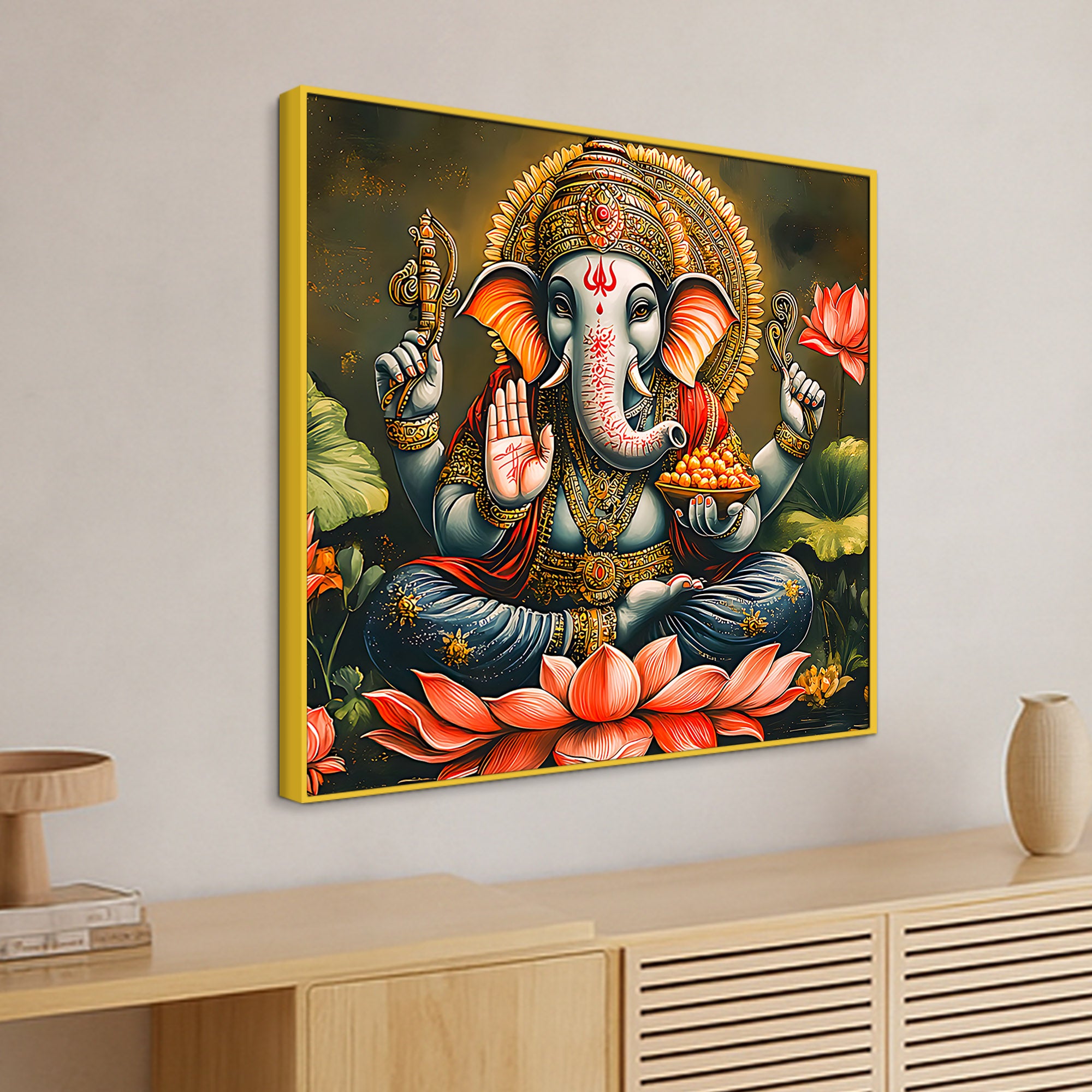 Divine Lord Ganpati Wall Décor Painting