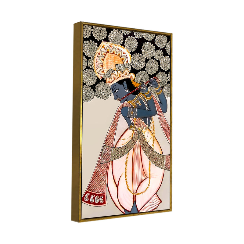 Divine Lord Krishna Canvas Painting | Elegant Spiritual Home Wall Decor