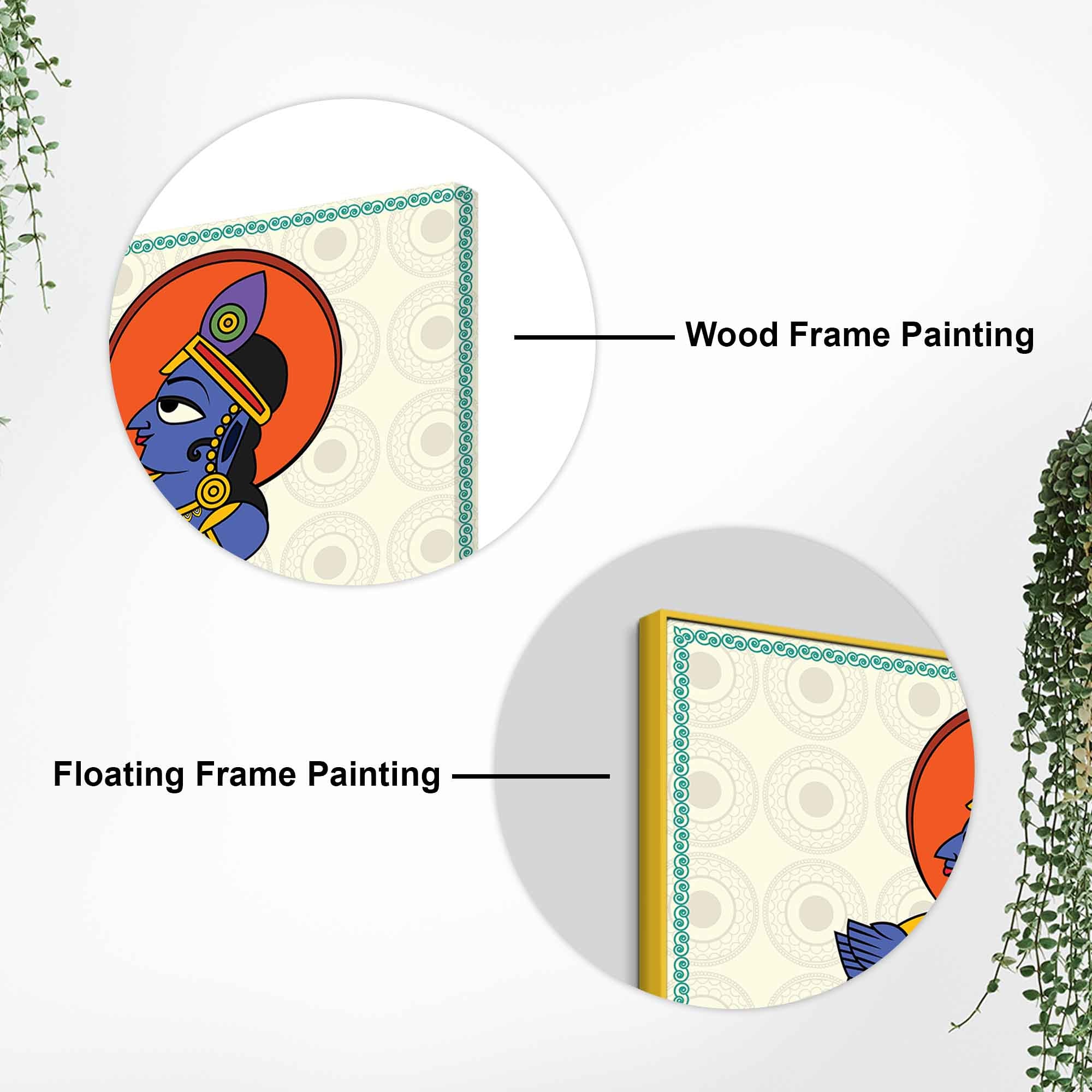 Divine Lord Krishna Canvas Wall Painting | Positive Energy Wall Art