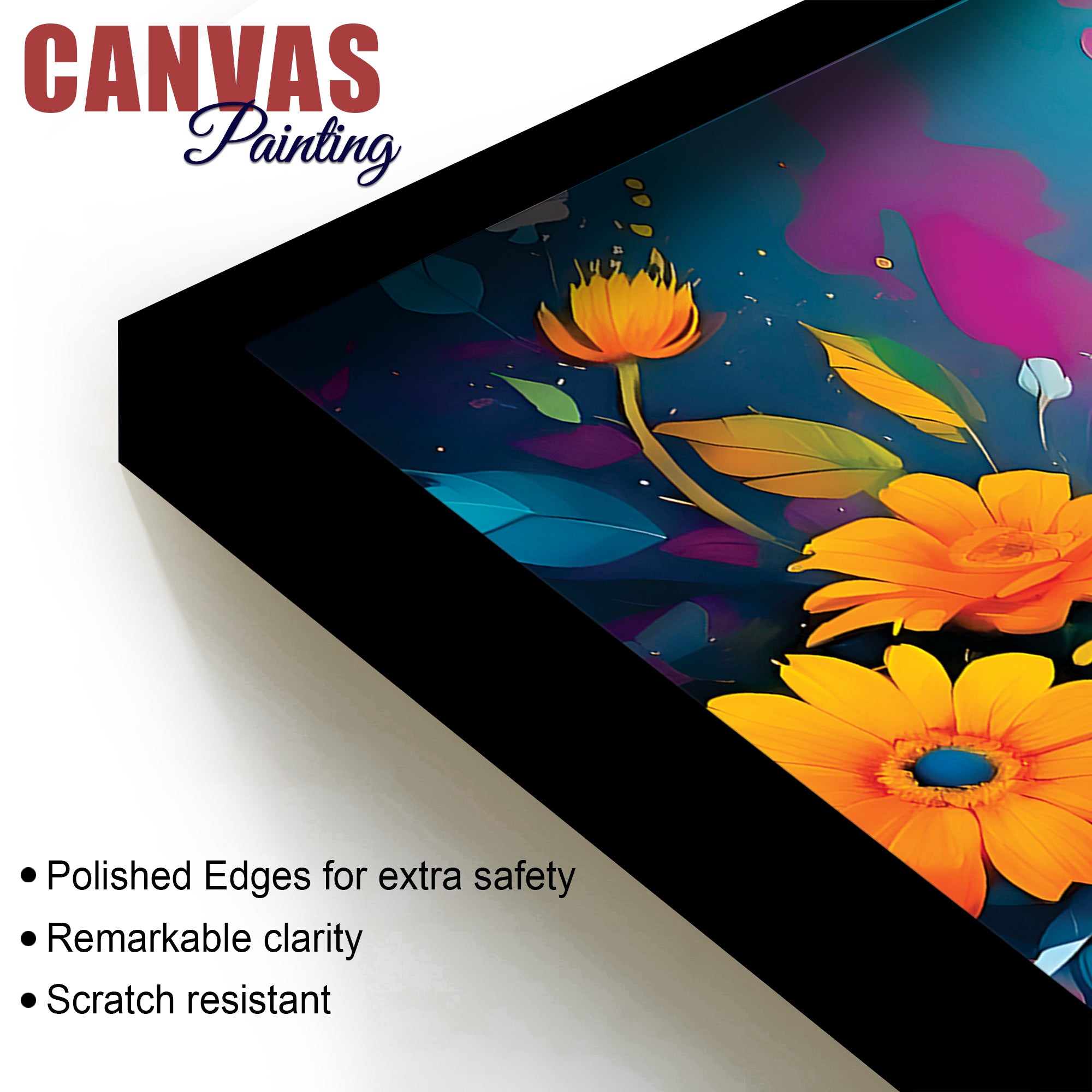 Divine Lord Krishna Colorful Canvas Painting for Home