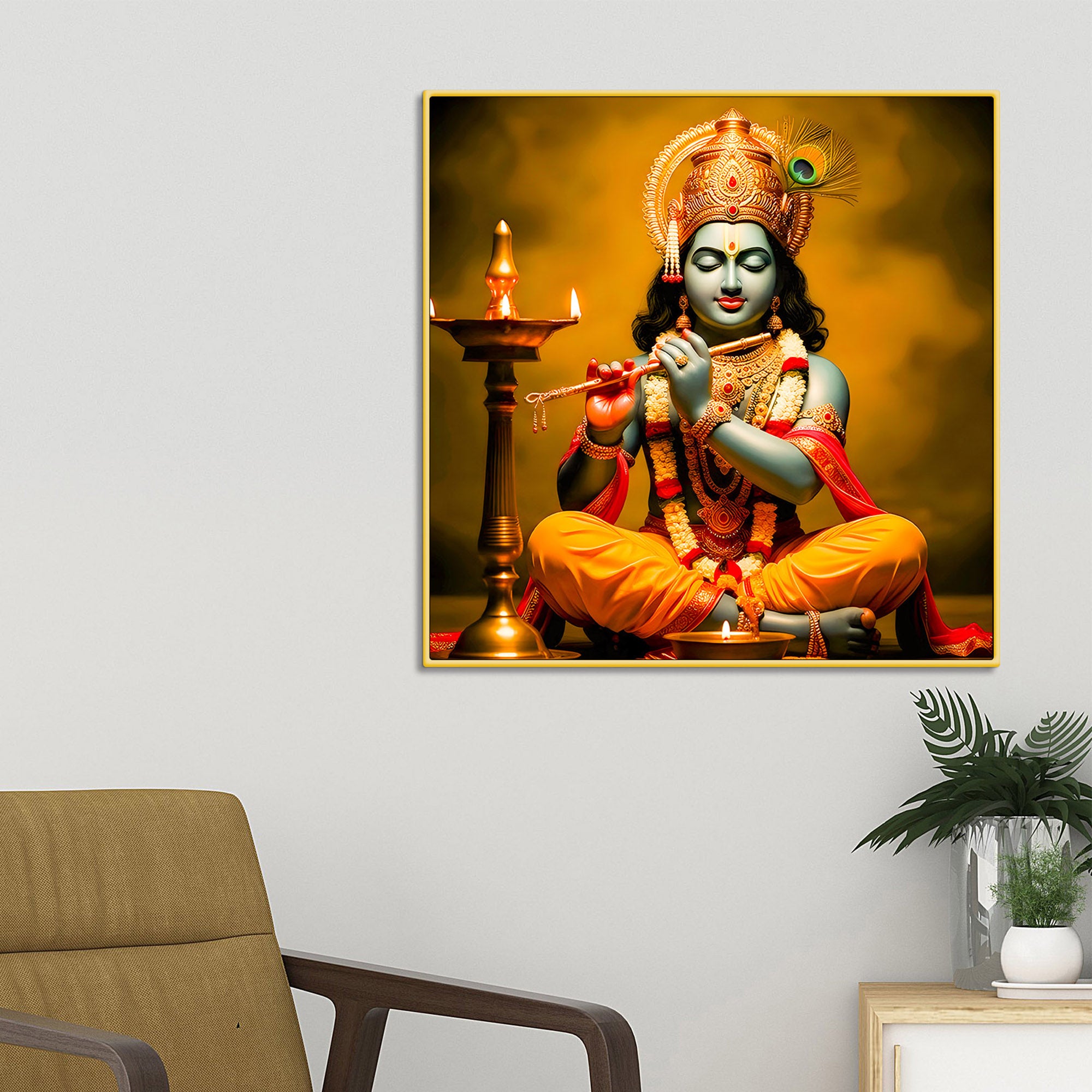divine-lord-krishna-in-meditation-with-flute-canvas-wall-painting