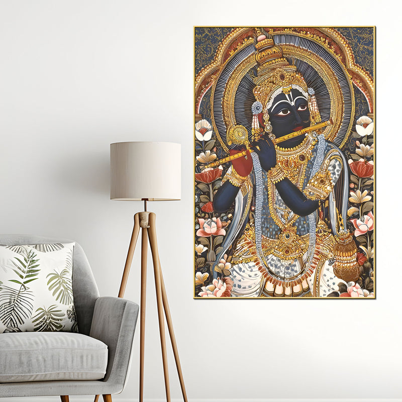 divine-lord-krishna-murli-art-canvas-wall-painting