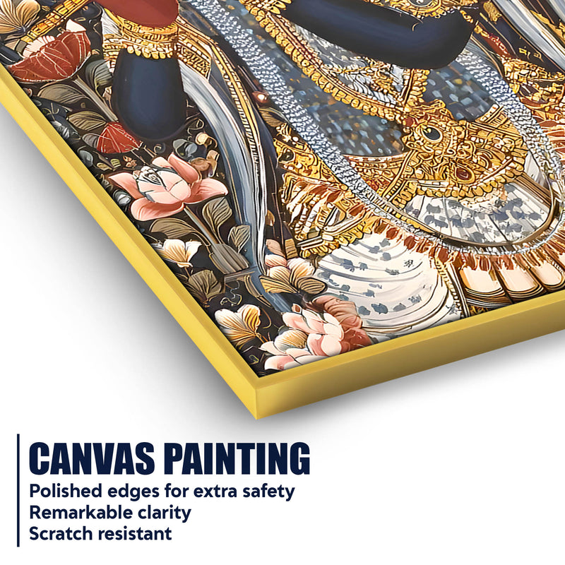 Divine Lord Krishna Murli Art Canvas Wall Painting