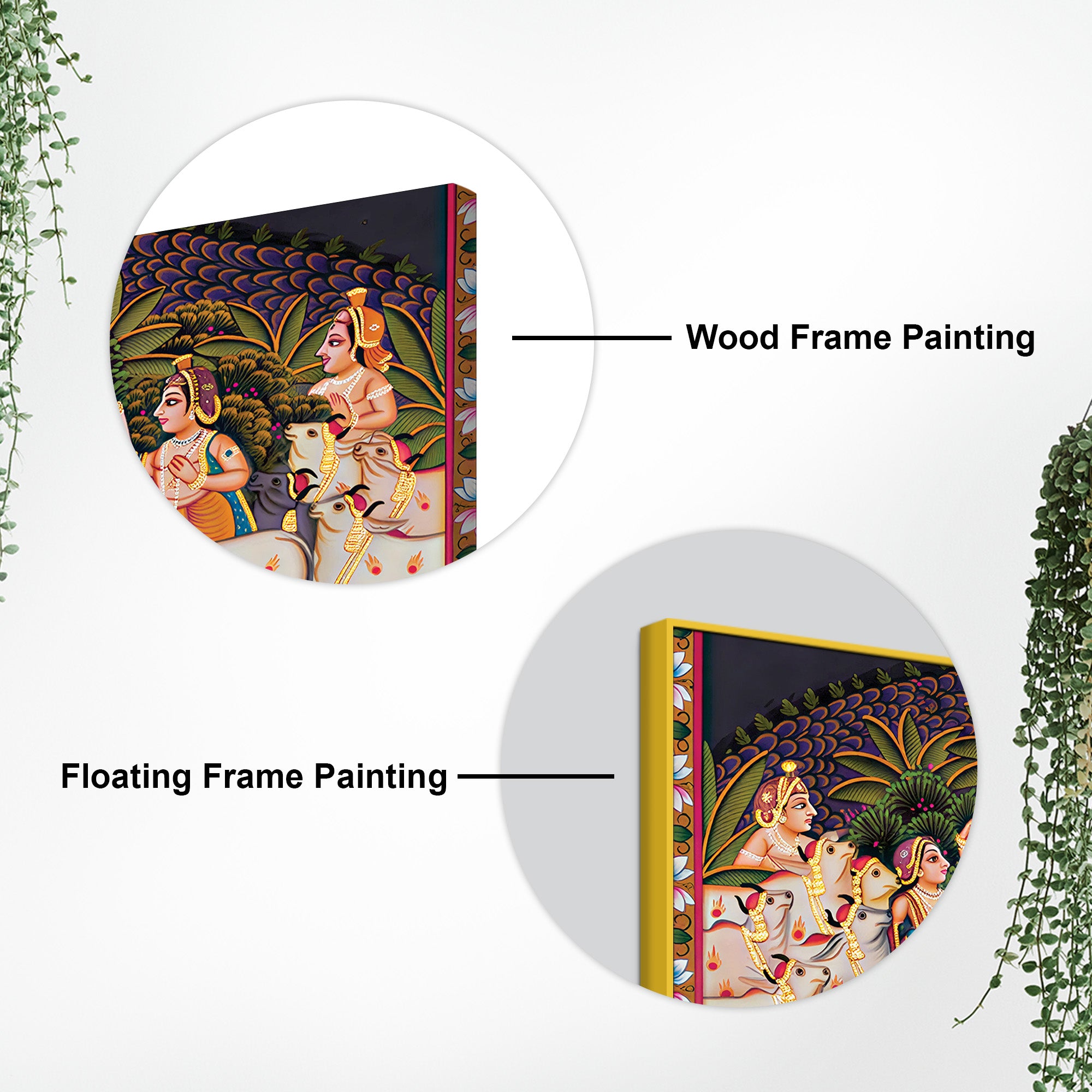 Divine Lord Krishna Pichwai Canvas Wall Painting