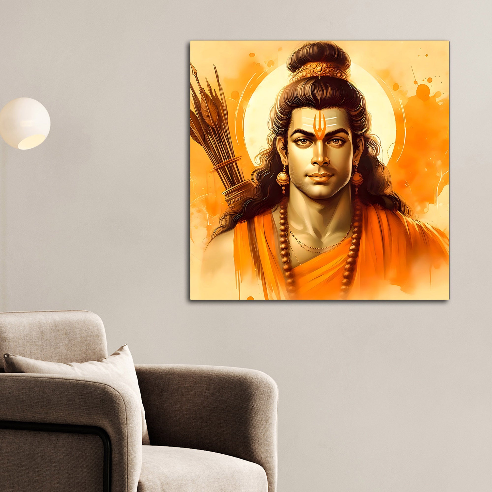 Divine Lord Rama Painting for Hindu Wall Décor