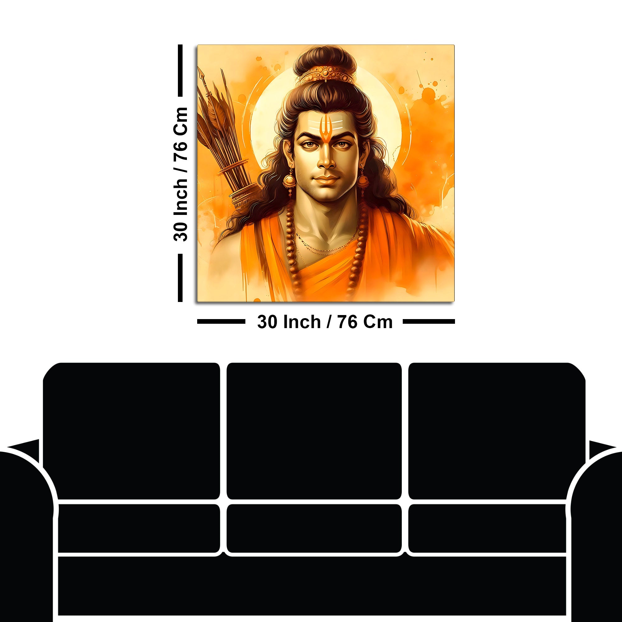 Divine Lord Rama Painting for Hindu Wall Décor