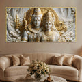 Divine Lord Shiv & Goddess Parvati 3D Canvas Wall Painting